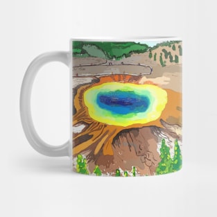 Prismatic Springs in Yellowstone National Park Mug